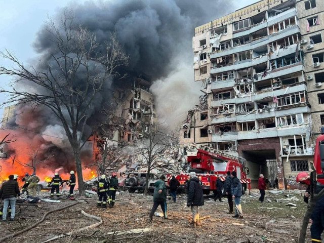 Photo of Dnipro after Russian missile attack